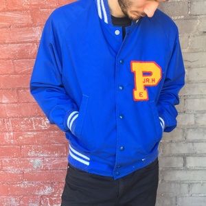 Vintage Blue Varsity / Letterman Jacket